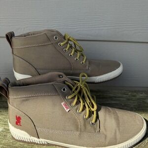 Chrome Shoes Mens Size 9.5‎ Khaki Canvas Chukka Mid Top Cycling Sneaker Lace Up